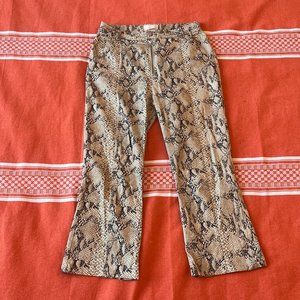 Capulet Lisa Says Gah snakeskin cotton kick flare pant